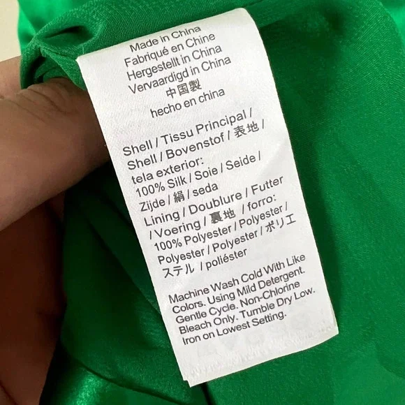 J. Crew Collection Open-Back Silk Charmeuse Long Sleeve Mock Neck Dress Size 0 - Picture 10 of 11